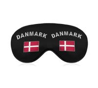 Denmark Flag Funny Eye Mask for Sleep with Adjustable Strap Blocks Light Eye Shade Cover