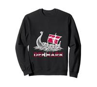 Denmark Flag Pride Viking Danish Valhalla Dansk Roots Sweatshirt