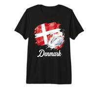 Denmark Flag Swan Danish National Bird Design Premium T-Shirt