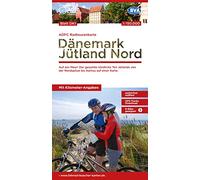Denmark Jutland Nord cycling map (DK1): Auf ans Meer! Der gesamte nördliche Teil Jütlands von der Nordspitze bis Aarhus auf einer Karte. (Radtourenkarte)