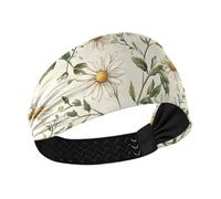 Denmark Marguerite Daisy Beauty Summer Flowers Non-Slip headband Stretchy head bands for women for Yoga Athletic Sports Football basketballColorful Duchshund Dog Stars