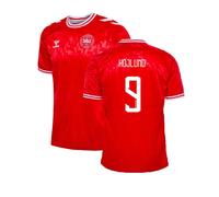 Denmark Men's 2024-2025 Home Shirt - Hojlund in Red | Size: Medium Denmark Red M