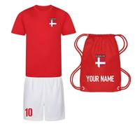 Denmark Men's Personalised Training Kit Package in Red | Size: XL Denmark Red XL