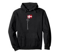 Denmark Signature Flag Pole - Elegant Patriotic Danish Flag Pullover Hoodie