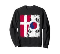 Denmark South Korea Half Flag Danish South Korean Sweatshirt