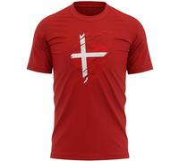Denmark Torn Mens T Shirt Danish Football Top, M, Red