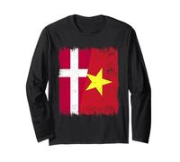 Denmark Vietnam Half Flag Danish Vietnamese History Long Sleeve T-Shirt