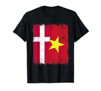 Denmark Vietnam Half Flag Danish Vietnamese History T-Shirt