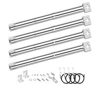 Denmay 31CM to 44CM Adjustable Burner Tube for Outback, Blooma, Fire Mountain, Berkley, Jamie Olivier, Uniflame, Napoleon, Charbroil, CosmoGrill, Broil King,Stainless Steel Grill Burner Pipe, 4 PCS