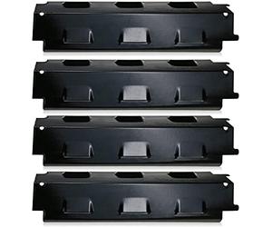 Denmay 37CM Heat Plate Heat Shield for Charbroil, Master Forge, Uniflame 750, Blooma, Porcelain Steel Burner Cover Flame Tamer Heat Tent for Kenmore,Thermos,Tenneker tg4, 4 Pack