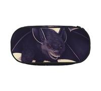 DENMER Bat Print Printed Oxford Fabric Pencil Case with Spacious Design for School, Office, Travel - Multi-Use Stationery & Makeup Pouch