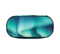 DENMER Beautiful Northern Lights Printed Oxford Fabric Pencil Case with Spacious Design for School, Office, Travel - Multi-Use Stationery & Makeup Pouch