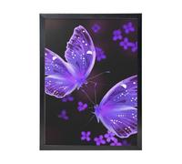 DENMER Beautiful purple butterfly Printed Modern Wall Art Decor for Living Room or Bedroom - Framed Canvas Art Prints, Wall Hangings, 30x40 CM