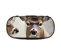 DENMER Camouflage Deer_1 Printed Oxford Fabric Pencil Case with Spacious Design for School, Office, Travel - Multi-Use Stationery & Makeup Pouch