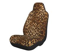 DENMER Cute Leopard Print Car Seat Covers Front Seats Only,Universal Fit Most Cars,Truck,Suv,Or Van