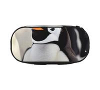 DENMER Cute Penguin Animal Pattern Printed Oxford Fabric Pencil Case with Spacious Design for School, Office, Travel - Multi-Use Stationery & Makeup Pouch