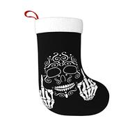 DENMER Funny Skull Christmas Stockings Xmas Fireplace Hanging Stocking Decorations For Christmas Party Decoration Supplies.Christmas Gifts