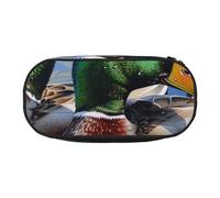 DENMER Mallard Duck 1 Printed Oxford Fabric Pencil Case with Spacious Design for School, Office, Travel - Multi-Use Stationery & Makeup Pouch