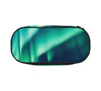 DENMER Northern Lights Printed Oxford Fabric Pencil Case with Spacious Design for School, Office, Travel - Multi-Use Stationery & Makeup Pouch