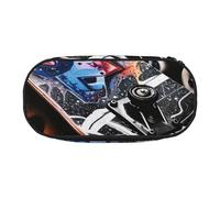 DENMER Skate Boards Printed Oxford Fabric Pencil Case with Spacious Design for School, Office, Travel - Multi-Use Stationery & Makeup Pouch