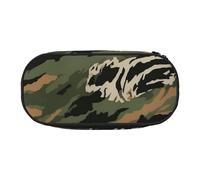 DENMER Tiger Stripe Camouflage Printed Oxford Fabric Pencil Case with Spacious Design for School, Office, Travel - Multi-Use Stationery & Makeup Pouch