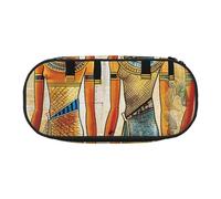 DENMER Women in Ancient Egypt Printed Oxford Fabric Pencil Case with Spacious Design for School, Office, Travel - Multi-Use Stationery & Makeup Pouch