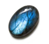 DENMOUS 10.25 Ratti 9.25 Carat Natural Crystal Labradorite Stones Smooth Cabochon,Stone Oval Shape Flatback For Jewelry Making,Palm Pocket Energy Stone-B0D2Y2NS-01