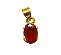 DENMOUS 10.25 Ratti Certified Gold Natural Ceylone Gomed Hessonite Gomed Stone Panchadhatu Pendant Gemstone-B07X57SJDNM