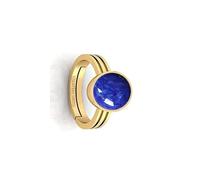 DENMOUS 100% Natural And Certified Lapis Lazuli/Lajward Lajwart Lajvrat Lajwrat Lapis Lazuli Gemstone Rashiratan Ring With Lab Certificate (7.25 Ratti)-B0BLWCVBR1