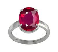 DENMOUS 11.25 Ratti 10.25 Carat Natural Aa++ Quality Burma Ruby Manik Stone Original Earth Mind Certified Adjustable Ring For Women'S And Men'S (Lab - Approved)-B0DPX5YNM1