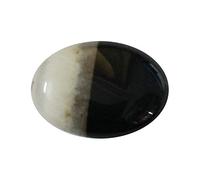 DENMOUS 14.25 Ratti Sulemani Hakik Stone Original Certified Natural Black Onyx Gemstone-B0C2D5Z5M1