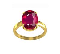 DENMOUS 5.00 Carat 6.25 Ratti Natural Aa++ Quality Burma Ruby Manik Stone Original Earth Mind Certified Adjustable Ring For Women'S And Men'S (Lab - Approved)-B0DPX56GDNM
