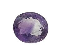 DENMOUS 5.90 Carat /6.50 Ratti Untreated Natural Brazilian Amethyst/Katela Oval Board Cut Gemstone-B0CHPN8PDNM