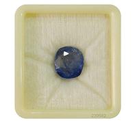 DENMOUS 6.25 Ratti Certified Unheated Untreated Blue Sapphire Neelam Stone Certified Natural Gemstone Aa++ Quality Loose Gemstone-B0B928F5-DNM
