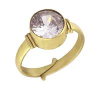 DENMOUS 7.25 Ratti Golden Sterling Zircon Stone Panchdhatu Adjustable Ring-B07YB7KP-1D