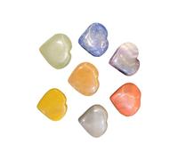 DENMOUS 7 Chakra Heart Crystals And Healing Heart Set 7 Chakras Healing Quartz-B0CM3BZR-DNM