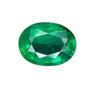 DENMOUS 8.25 Ratti/7.32 Carat Colombian Emerald Gemstone Certified Loose Precious Panna Stone Unheated Lab Tested A++ Quality-B0CK4XB4DN