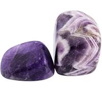 DENMOUS Amethyst Crystal Tumble Stone Crystals Gemstones Tumbled Pebble Stones Tumble Stone For Healing Meditation Abundance And Spiritual Growth - Value Pack Of 2-B0CM1H1T-01
