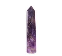 DENMOUS Amethyst Pencil Wand Dark Purple Faceted Reiki Chakra Healing Meditation Therapy (2)-B08MXLDTDN