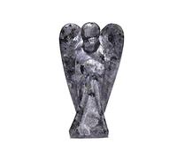 DENMOUS Angel Nuummite Size 2 Inch Natural Healing Reiki Crystal Chakra Balancing Vastu Stone-B09H2W83-DNM