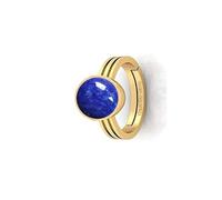 DENMOUS Blue Lajward Stone Natural Aa++ Quality 7.25 Ratti / 6.55 Carat Original Lapis Lazuli Lajwart Rashi Ratna Pathar Gemstone Ring For Men And Women-B0BLWGFSR1