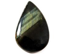 DENMOUS Blue Tiger Eye Pear Cabochon Natural Loose Gemstone 37.7Cts Qz40-B09HMXGT-DNM