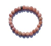 DENMOUS Bracelets Sunstone 8Mm Along With Mdf Wooden Box Natural Reiki Healing Crystal Chakra Balancing Vastu Meditation Stone-B08938VX-M1