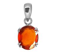 DENMOUS Certified 13.25 Ratti / 12.45 Carat Deluxe Quality Natural Gomed Pendant/Locket Silver Plated Gemstone By Lab Certified(Top Aaa+) Quality For Women'S And Men'S-B099PTWH-01