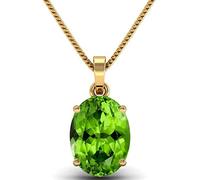 DENMOUS Certified 4.25 Ratti/3.55 Cart Deluxe Quality Natural Peridot Stone Gold Plated Pendant/Locket 100% Gemstone By Lab Certified(Top Aaa+) Quality-B0C19KT8-1D
