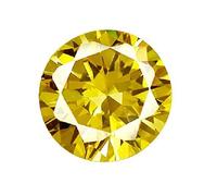 DENMOUS Certified Natural Shining Beautiful Yellow Cubic Zircon Stone 13.00 Ct.-B0BCYDPJ25