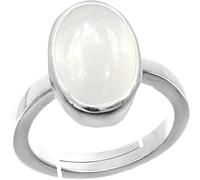 DENMOUS Certified Unheated Untreated 7.25 Ratti 6.52 Carat A+ Quality Natural Rainbow Moonstone Gemstone Ring For Women And Men-B08L17R1DN