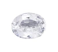 DENMOUS Ceylon White Sapphire/Safed Pukhraj 11.25 Ratti Certified Natural Gemstone-B0DKFSYWDN