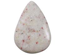 DENMOUS Cinnabar Jasper Natural Gemstone Pear Loose Cabochon 27.4 Cts Mb09-B08537SHDN