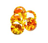 DENMOUS Created Orange Cubic Zircon At Wholesale Rate (Rs 7.5/Carat) Fine Quality Round Shape जरकन Loose Gemstone For Reselling Astrologers Jewellers Crystal Healing Astrological-DN01B0BYZ6XM